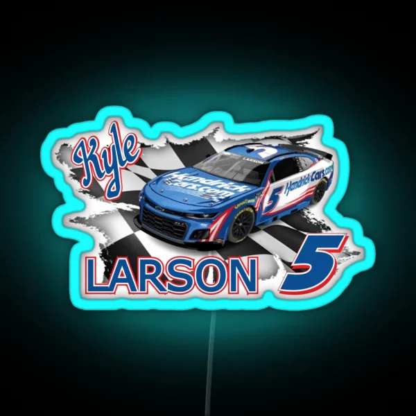 Kyle Larson 2025 Hendrick Cars Scheme RGB Neon Sign