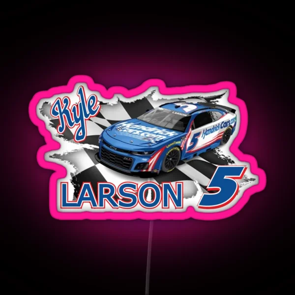 Kyle Larson 2025 Hendrick Cars Scheme RGB Neon Sign