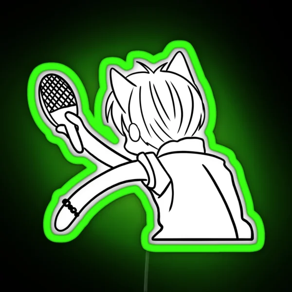 Kyo Playing Ping Pong RGB Neon Sign