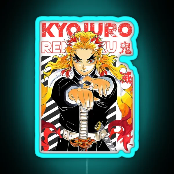 Kyojuro Rengoku Demon Slayer RGB Neon Sign