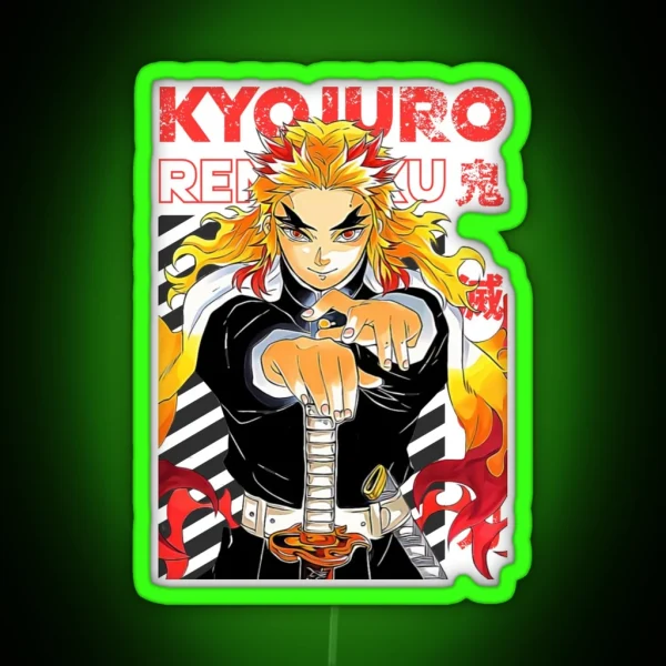 Kyojuro Rengoku Demon Slayer RGB Neon Sign