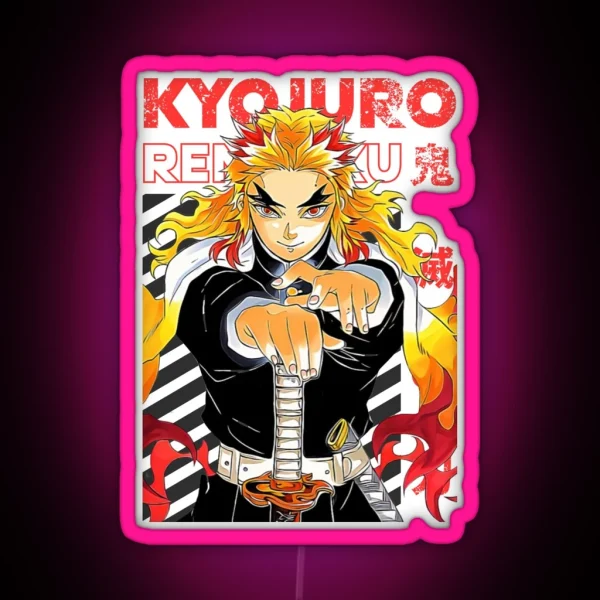 Kyojuro Rengoku Demon Slayer RGB Neon Sign