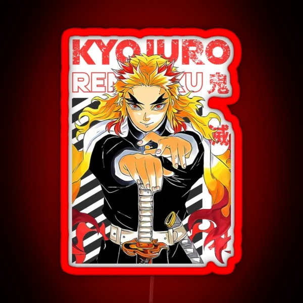 Kyojuro Rengoku Demon Slayer RGB Neon Sign