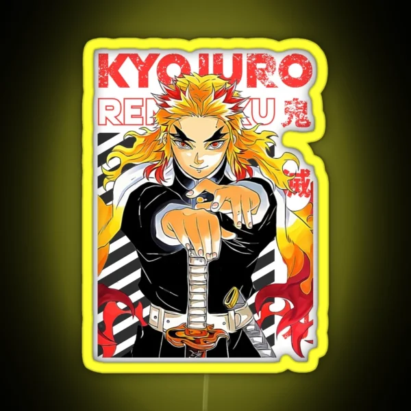 Kyojuro Rengoku Demon Slayer RGB Neon Sign