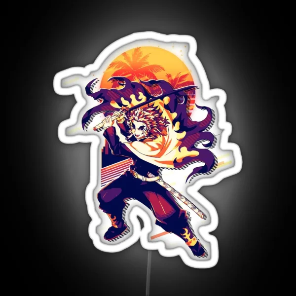 Kyojuro Rengoku Retro Art RGB Neon Sign