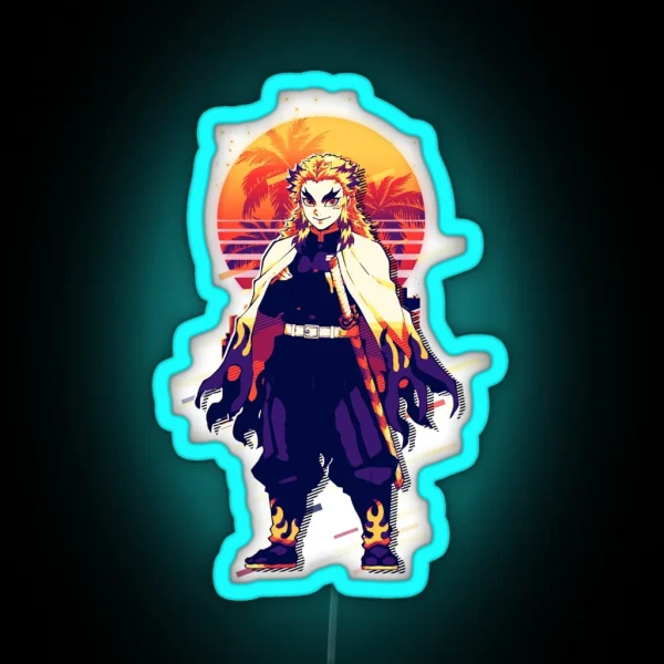 Kyojuro Rengoku Retro Art RGB Neon Sign