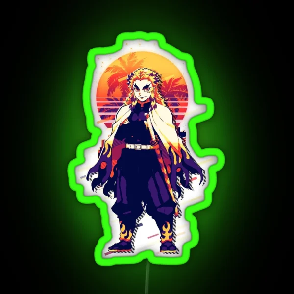 Kyojuro Rengoku Retro Art RGB Neon Sign