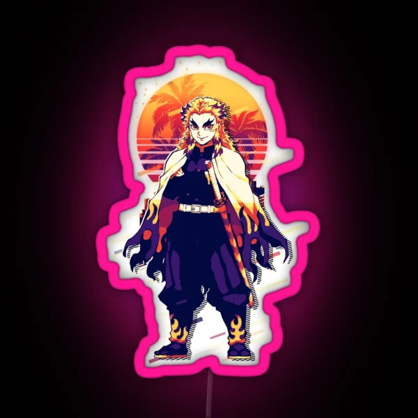 Kyojuro Rengoku Retro Art RGB Neon Sign