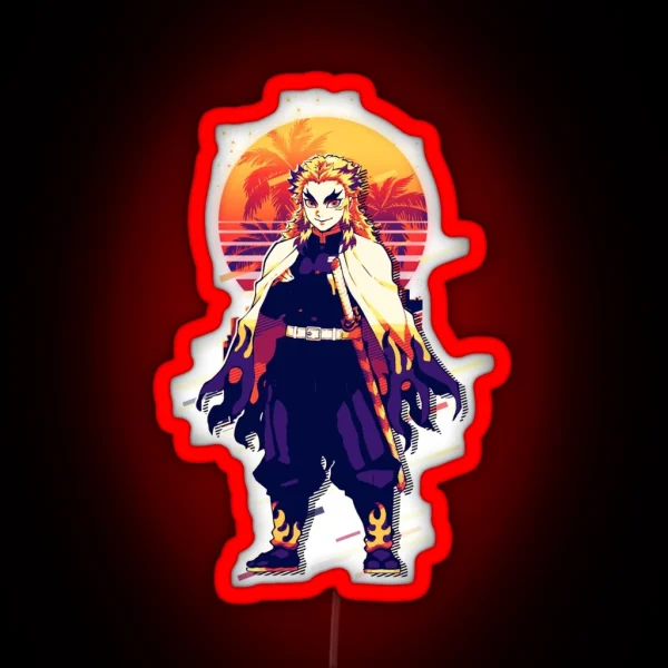 Kyojuro Rengoku Retro Art RGB Neon Sign