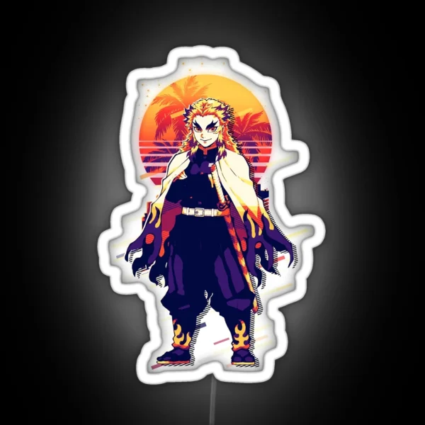 Kyojuro Rengoku Retro Art RGB Neon Sign