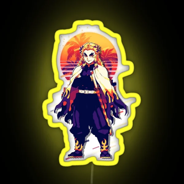 Kyojuro Rengoku Retro Art RGB Neon Sign