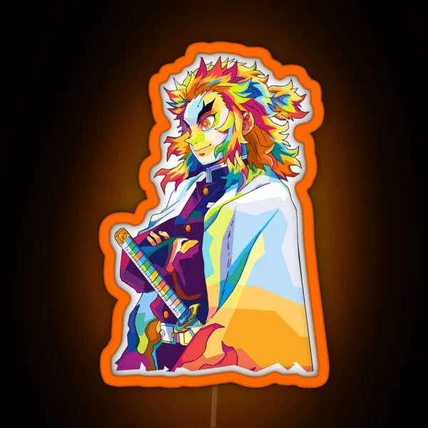 Kyojuro Rengoku Wpap Art RGB Neon Sign
