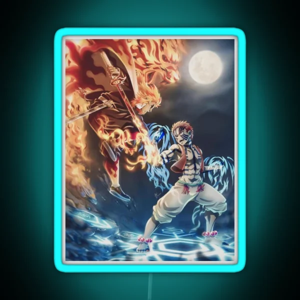 Kyojuro X Akaza RGB Neon Sign