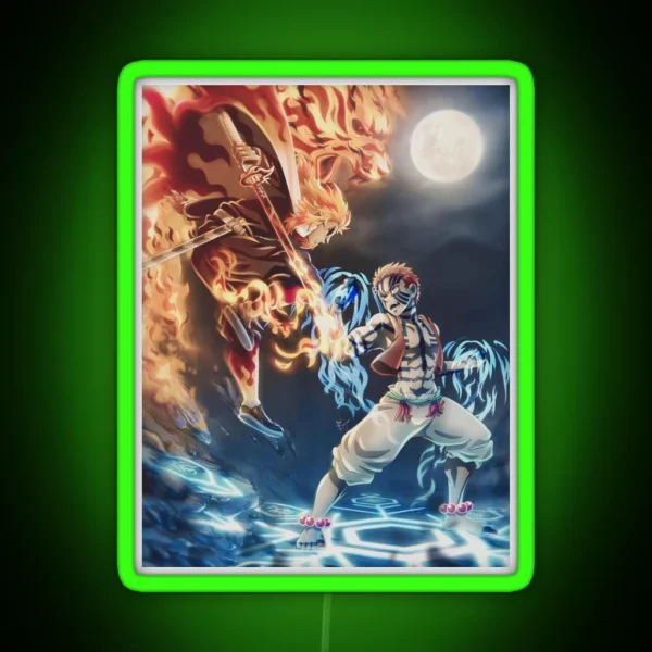 Kyojuro X Akaza RGB Neon Sign