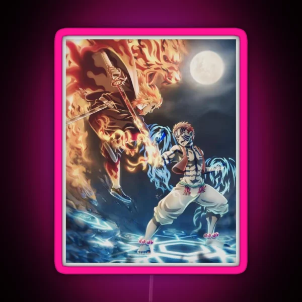 Kyojuro X Akaza RGB Neon Sign