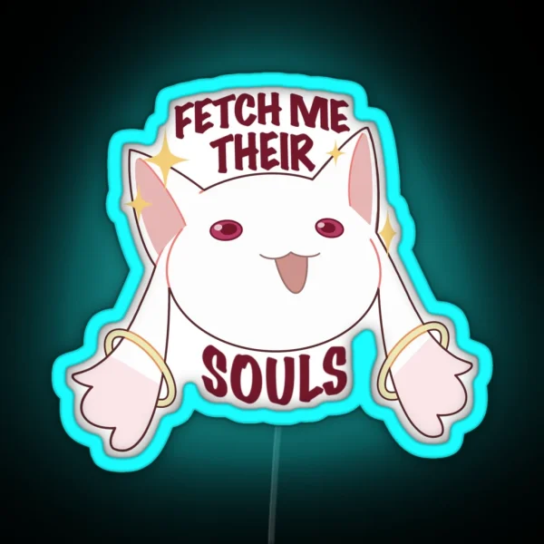 Kyubey Madoka Magica Puella Magi Madoka Magica RGB Neon Sign