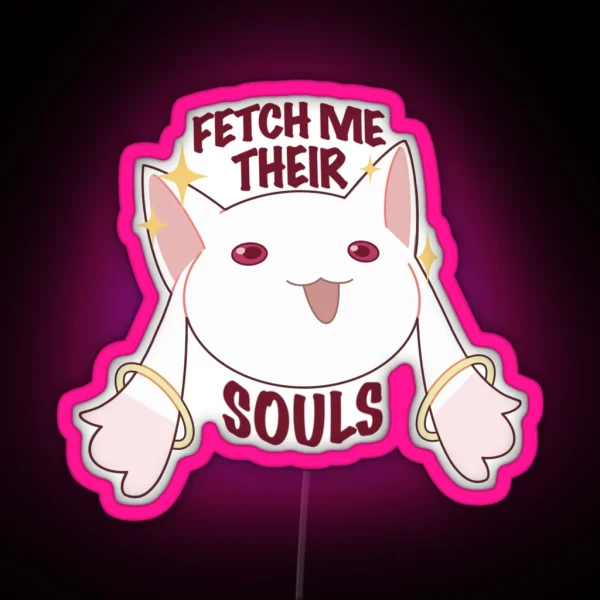 Kyubey Madoka Magica Puella Magi Madoka Magica RGB Neon Sign