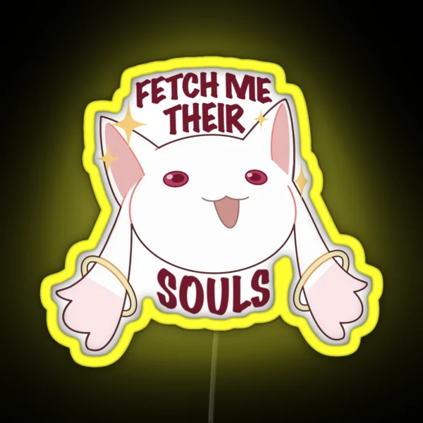 Kyubey Madoka Magica Puella Magi Madoka Magica RGB Neon Sign
