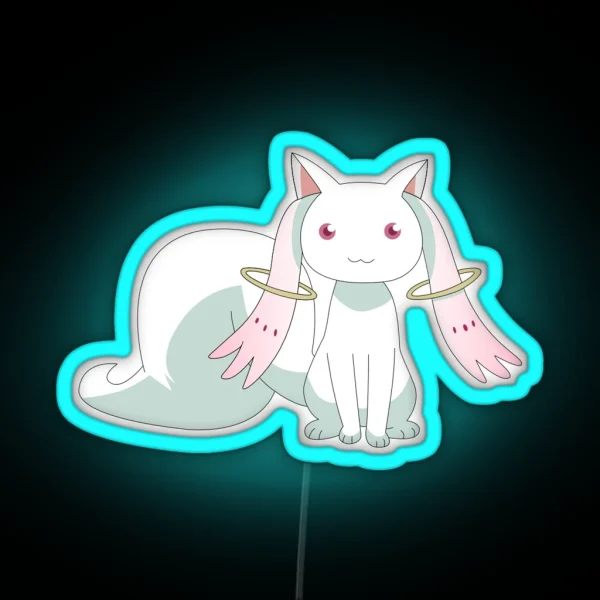 Kyubey Madoka Magica RGB Neon Sign