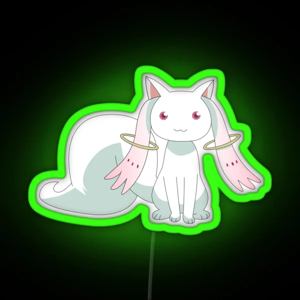 Kyubey Madoka Magica RGB Neon Sign
