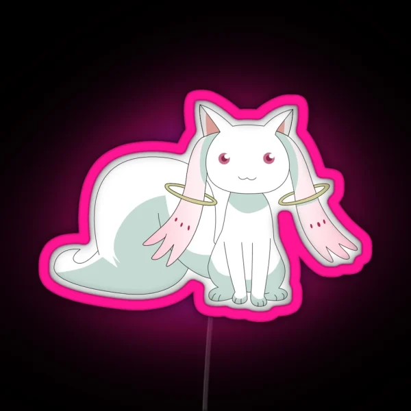 Kyubey Madoka Magica RGB Neon Sign