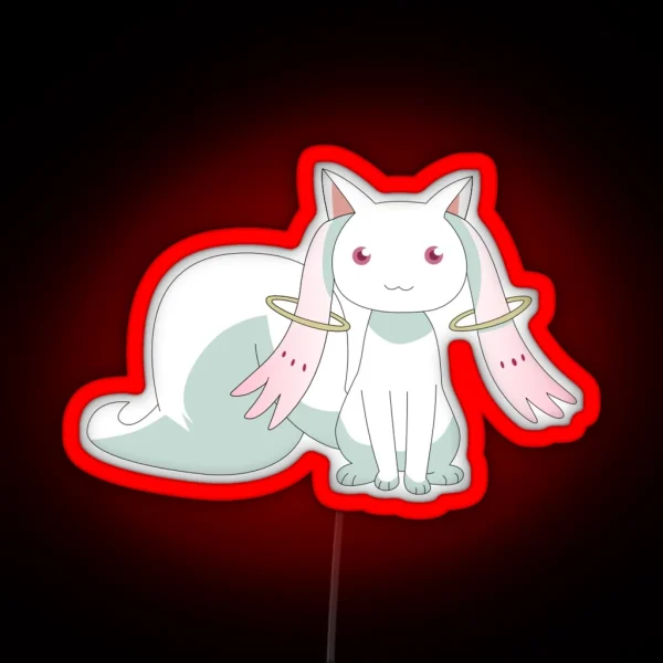 Kyubey Madoka Magica RGB Neon Sign