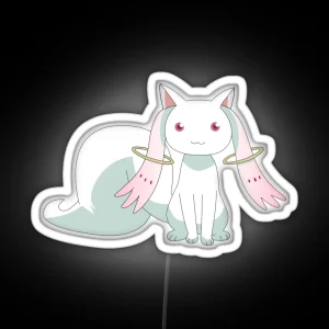 Kyubey Madoka Magica RGB Neon Sign