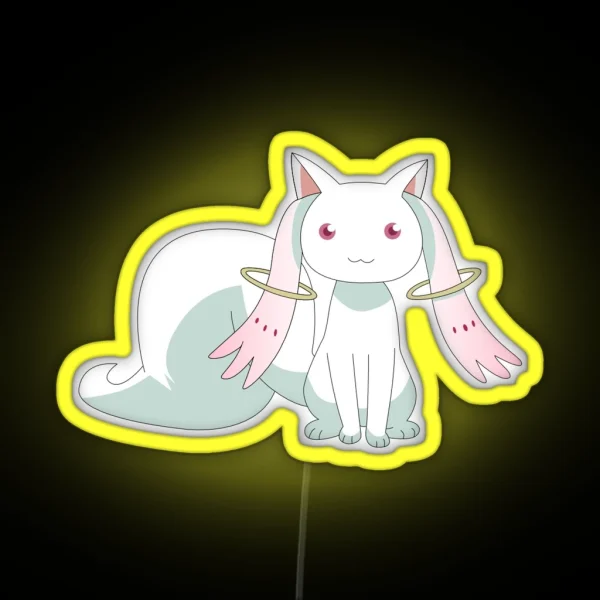Kyubey Madoka Magica RGB Neon Sign