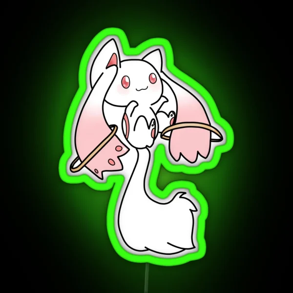 Kyubey Puella Magi Madoka Magica RGB Neon Sign