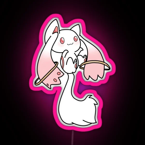 Kyubey Puella Magi Madoka Magica RGB Neon Sign