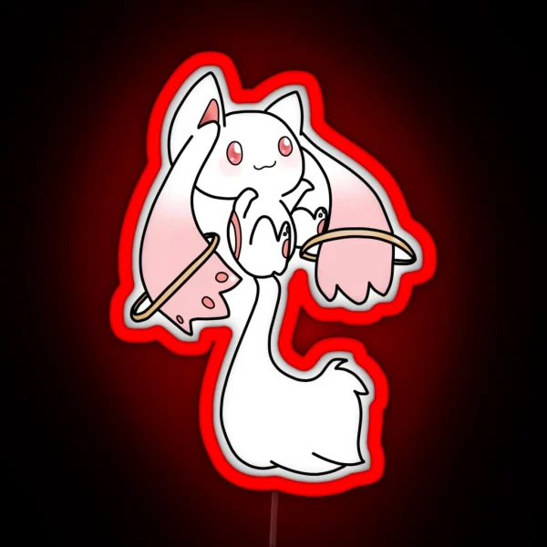 Kyubey Puella Magi Madoka Magica RGB Neon Sign