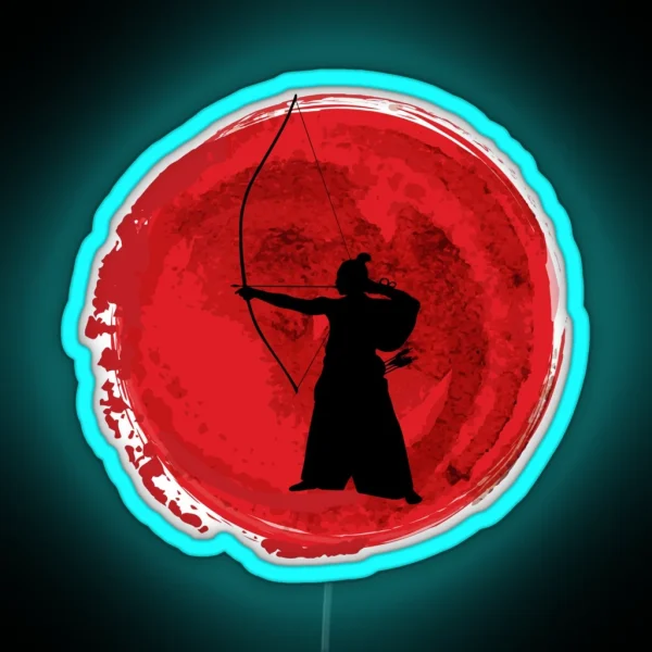 Kyudo Japan Budo Archery Samurai Ryu RGB Neon Sign