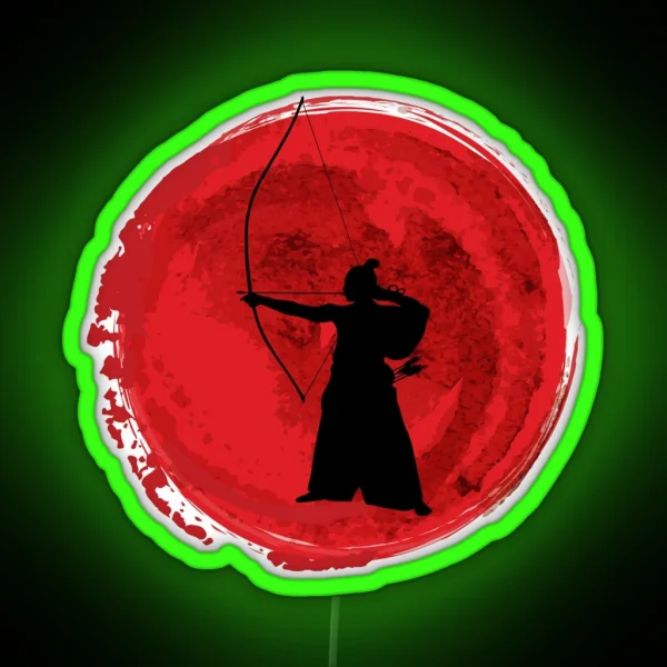 Kyudo Japan Budo Archery Samurai Ryu RGB Neon Sign