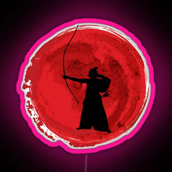 Kyudo Japan Budo Archery Samurai Ryu RGB Neon Sign