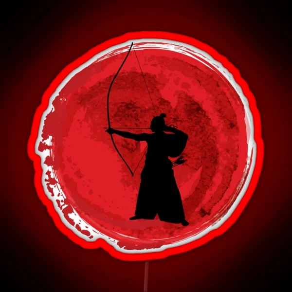 Kyudo Japan Budo Archery Samurai Ryu RGB Neon Sign