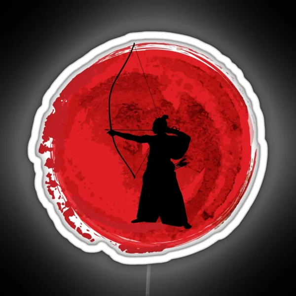 Kyudo Japan Budo Archery Samurai Ryu RGB Neon Sign