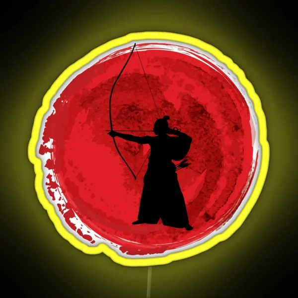 Kyudo Japan Budo Archery Samurai Ryu RGB Neon Sign