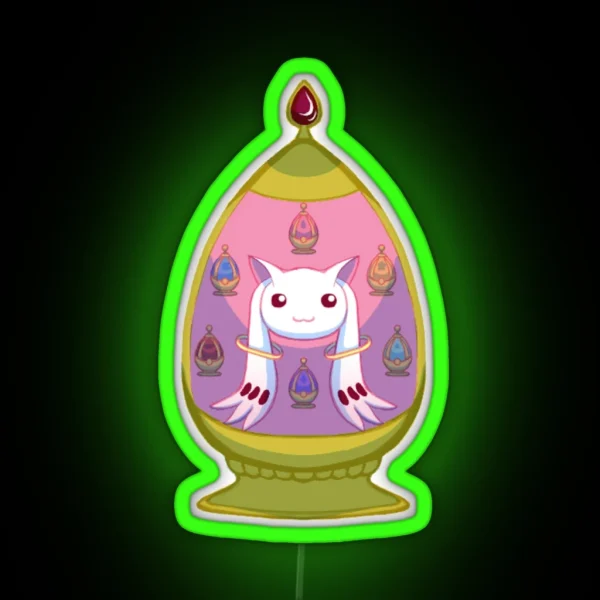 Kyuubey From Puella Magi Madoka Magica RGB Neon Sign