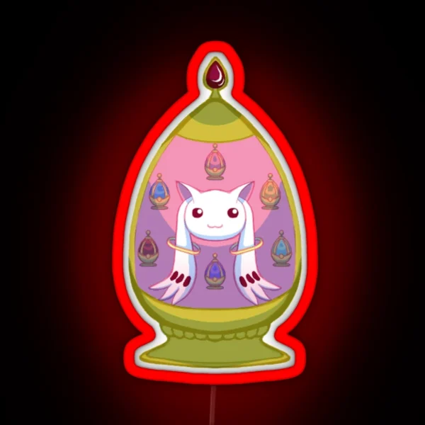 Kyuubey From Puella Magi Madoka Magica RGB Neon Sign