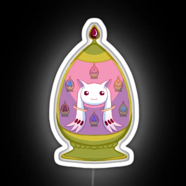 Kyuubey From Puella Magi Madoka Magica RGB Neon Sign