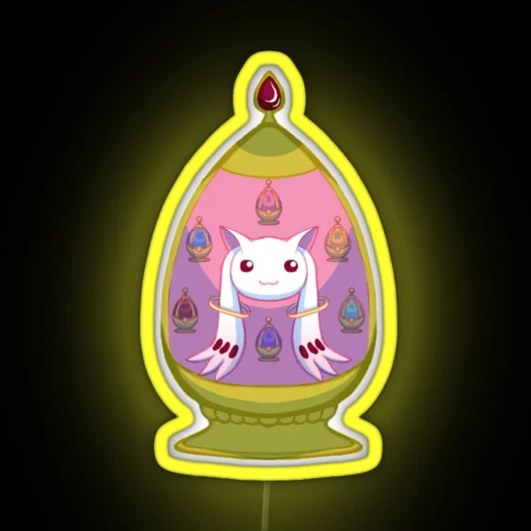 Kyuubey From Puella Magi Madoka Magica RGB Neon Sign