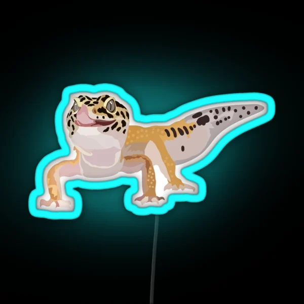 L Is For Leopard Gecko RGB Neon Sign