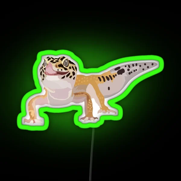 L Is For Leopard Gecko RGB Neon Sign