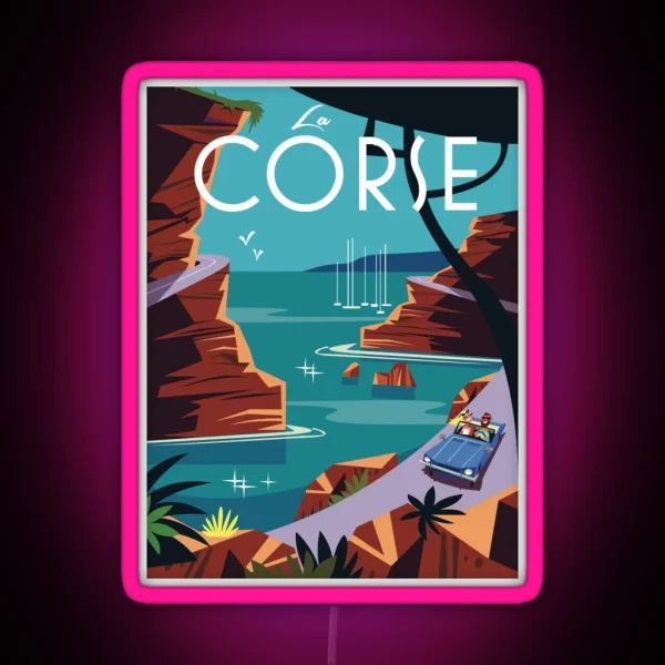 La Corse Poster RGB Neon Sign