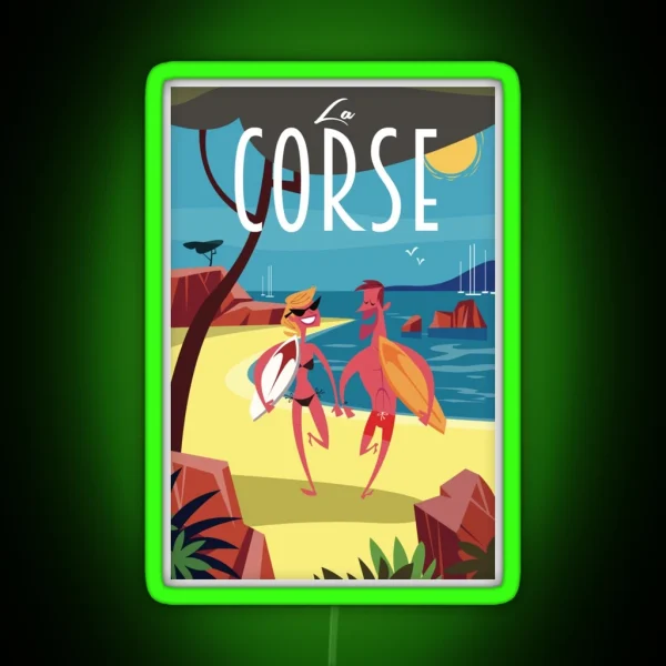 La Corse Poster RGB Neon Sign