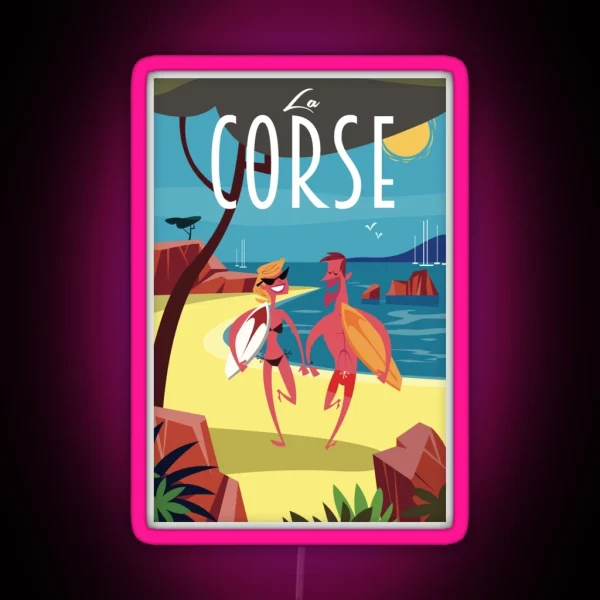 La Corse Poster RGB Neon Sign