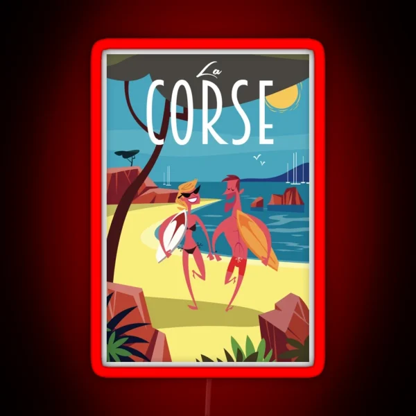 La Corse Poster RGB Neon Sign