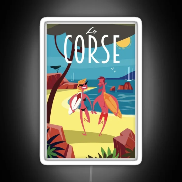 La Corse Poster RGB Neon Sign