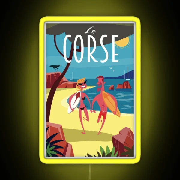 La Corse Poster RGB Neon Sign