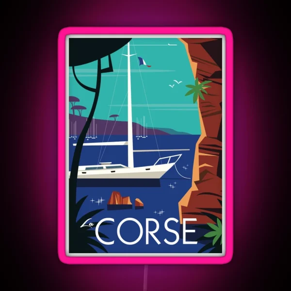 La Corse Poster RGB Neon Sign